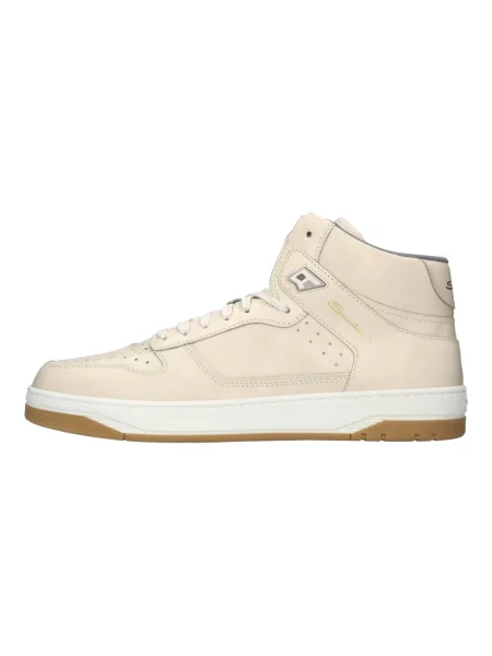 Sneakersy Santoni skórzane beżowe