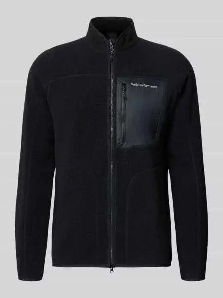 Kroj slim fit kurtka z polaru ze stójką model NatureRush' Peak Performance czarna