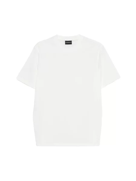 Koszulka Emporio Armani z dżerseju z logo biała