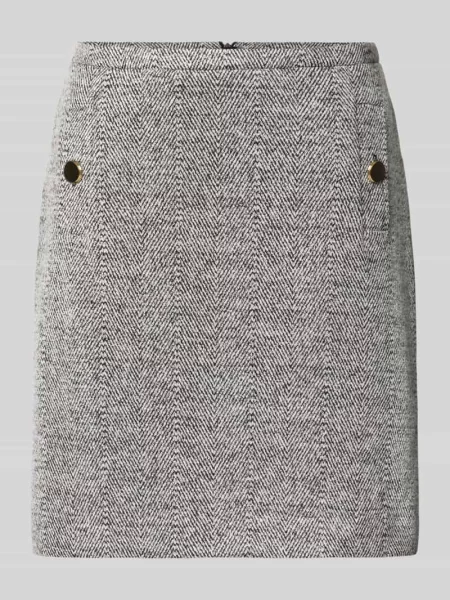 Spódnica mini z dodatkiem Christian Berg Woman Selection beżowa