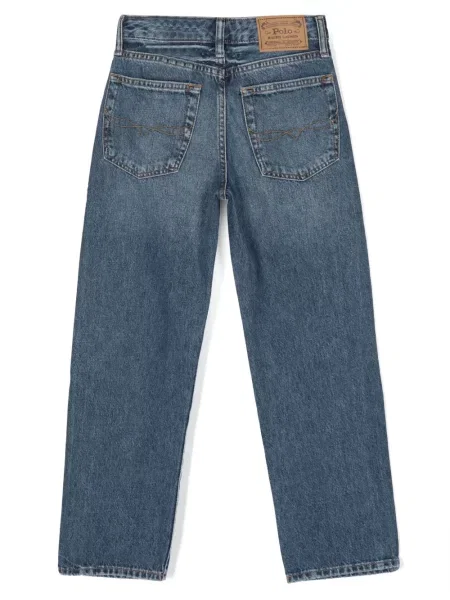 Szerokie jeansy dziecięce Polo Ralph Lauren niebieskie