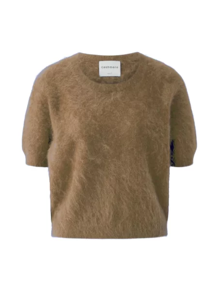 Dzianinowy sweter Oui beżowy