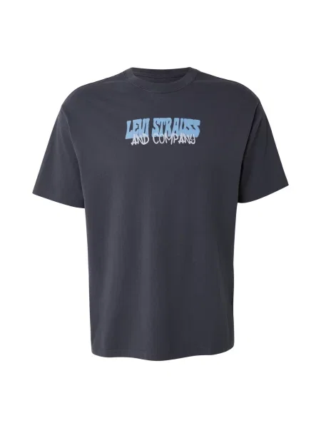 LEVI'S ® Tricou azur / gri închis alb