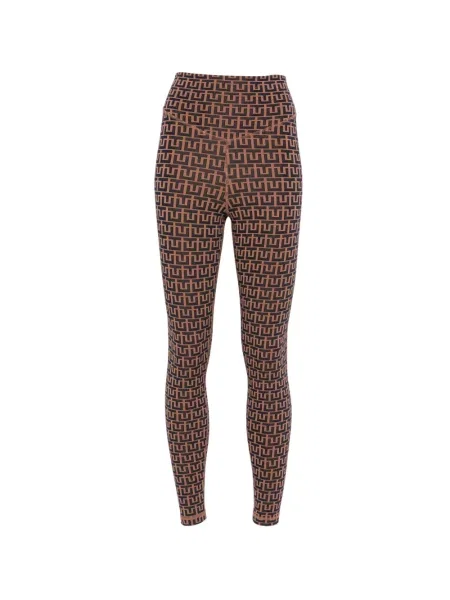 Leggings The Upside cu imprimeu geometric maro