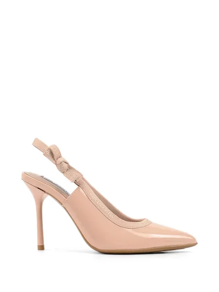 Pantofi cu toc Karl Lagerfeld cu funde slingback roz
