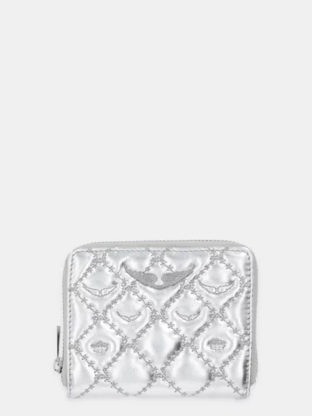 ZADIG&VOLTAIRE portofel de piele argintiu