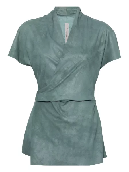 Top Rick Owens din piele verde