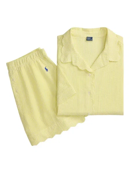 Koszulka polo Polo Ralph Lauren zamszowa na sprzączkę w paski niebieska