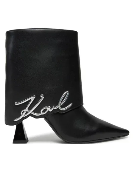 KARL LAGERFELD Polokozačky černá