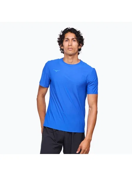 Мъжка тениска за бягане HOKA Airolite Run ultramarine синьо