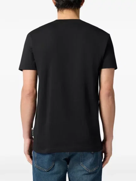 Tricou Philipp Plein cu decolteu rotund negru