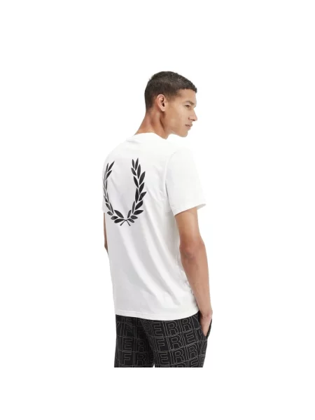 Koszulka Fred Perry z nadrukiem biała