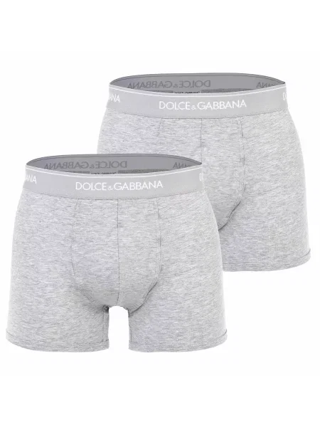 DOLCE & GABBANA Boxeralsók világosszürke fehér