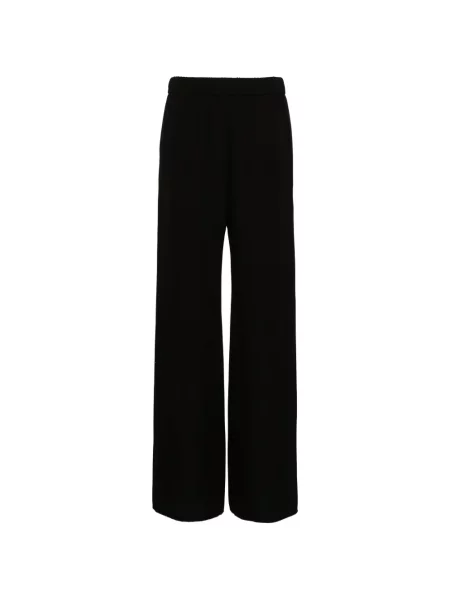 Pantaloni Valentino Garavani de mătase negru