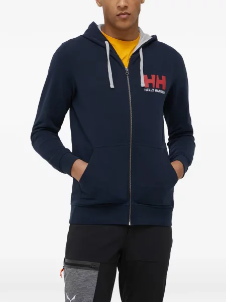 Hanorac cu glugă Helly Hansen cu glugă albastru