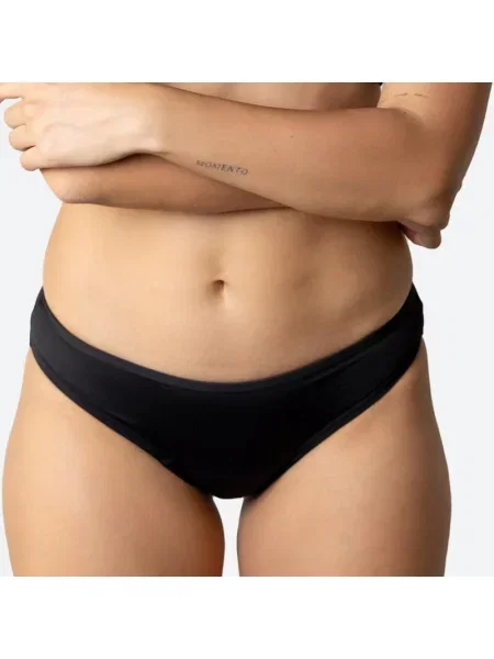 Majtki menstruacyjne bikini Ecowoman Klasyczne+Naturalne Mydło Odplamiające czarne