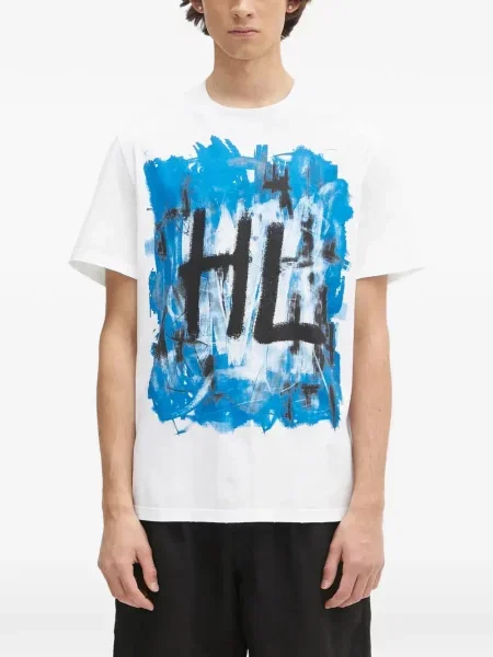 Tricou Helmut Lang cu imagine alb