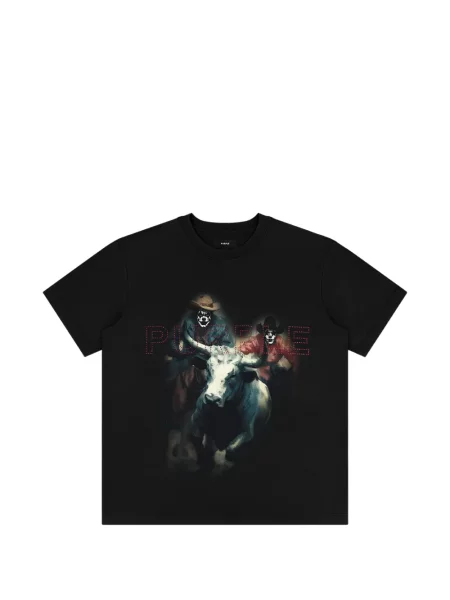 Grafický tričko Purple Brand s potiskem černé