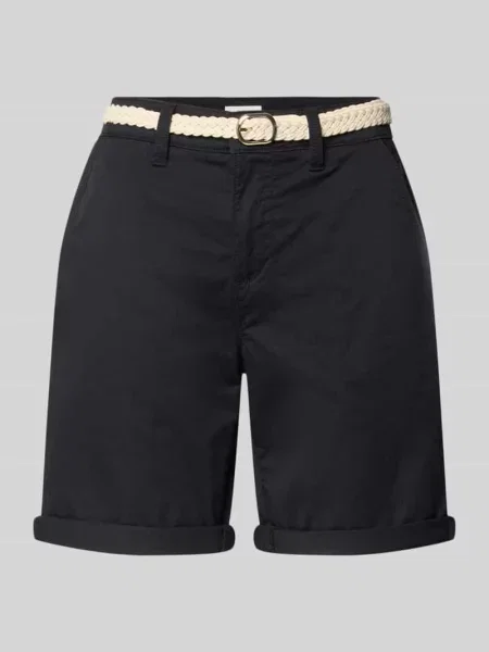 Bermudy o kroju regular fit z mieszanki bawełny S.oliver Red Label czarne
