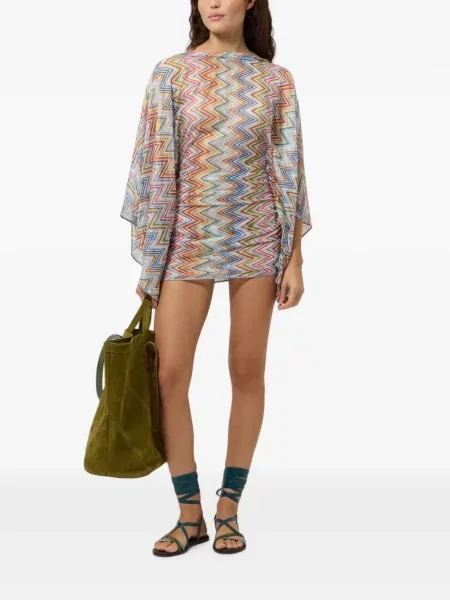Rochie Missoni tricotate alb