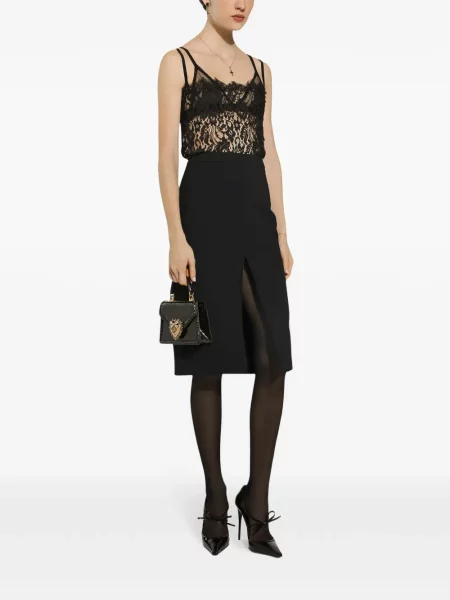 Potkošulja Dolce & Gabbana s čipkom crna