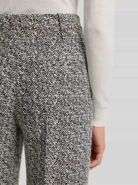 Spodnie o kroju regular fit o szerokości z domieszką bawełny model Hasmina' Hugo czarne