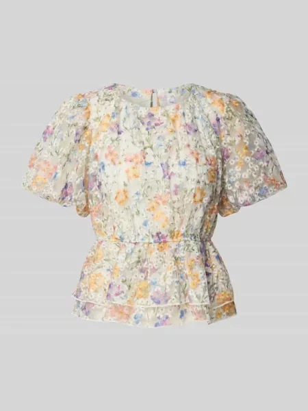 Bluzka z bufiastymi rękawami model ‘LEANNA’ Y.a.s biała