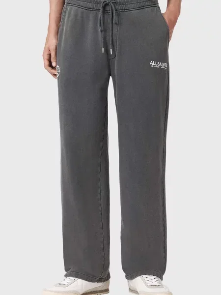AllSaints spodnie dresowe męskie EMBLEM szare