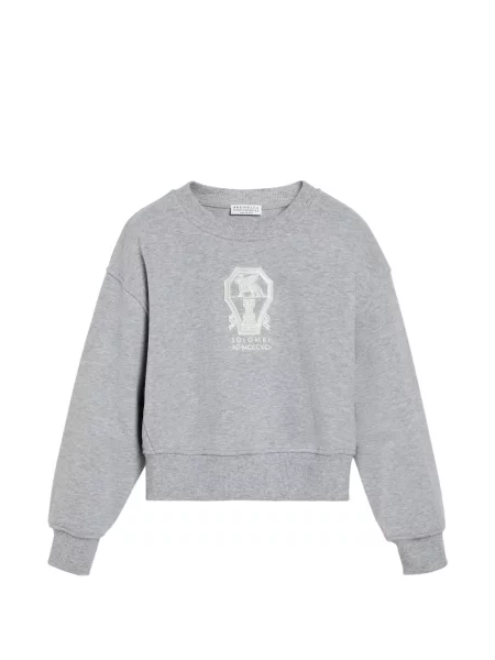 Bluza dziecięca Brunello Cucinelli szara