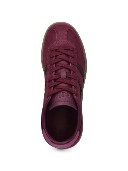 Sneakerși Gola din piele de căprioară roșu