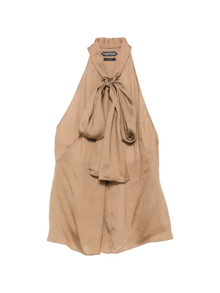 Top Tom Ford cu gât halter maro