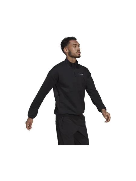 Geacă Adidas din fleece negru