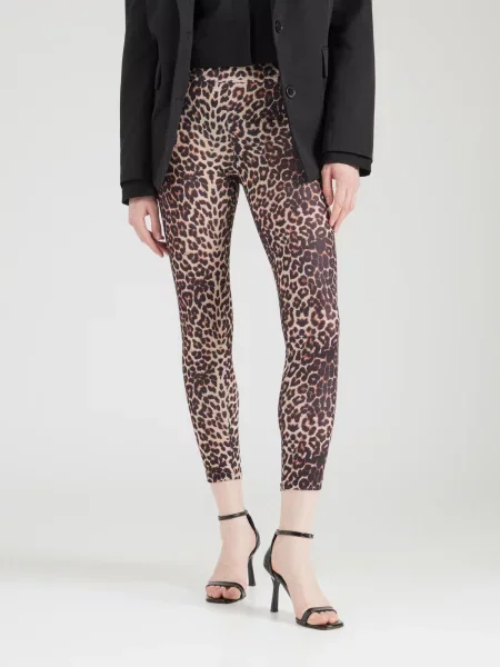 Hailys Leggings / brocart / închis maro