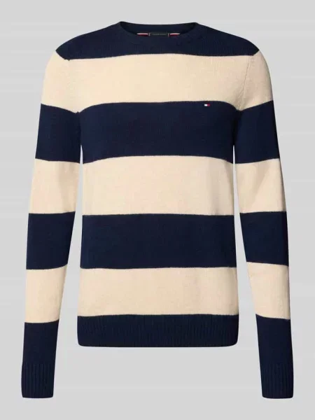 Sweter Tommy Hilfiger wełniany granatowy