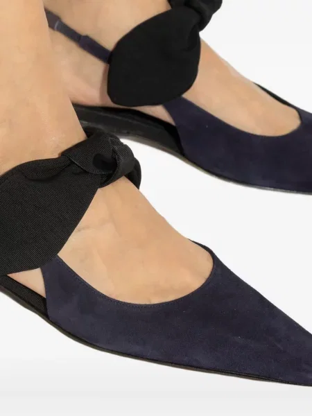 Маратонки Neous с панделка с отворена пета синьо