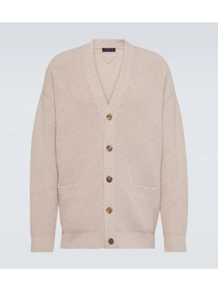 Cardigan Prada din cașmir bej