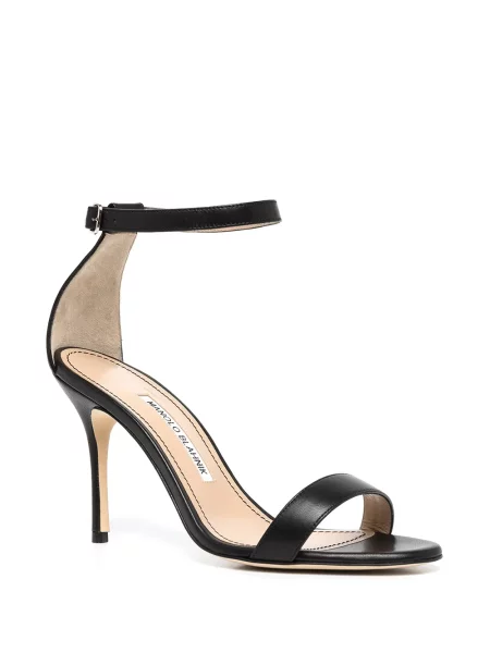 Sandale Manolo Blahnik din piele negru