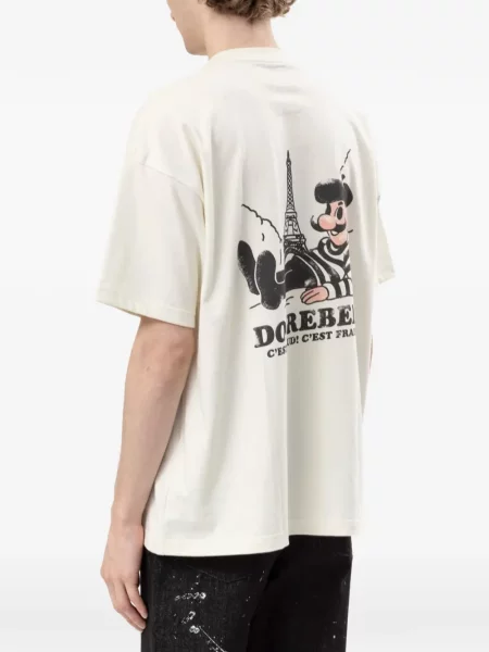 Tricou Domrebel cu imagine alb