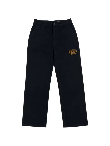 Blugi drepți Evisu cu broderie negru