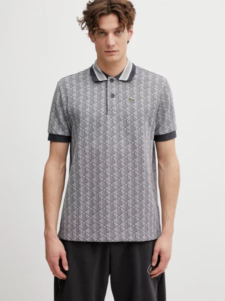 Tricou polo Lacoste gri