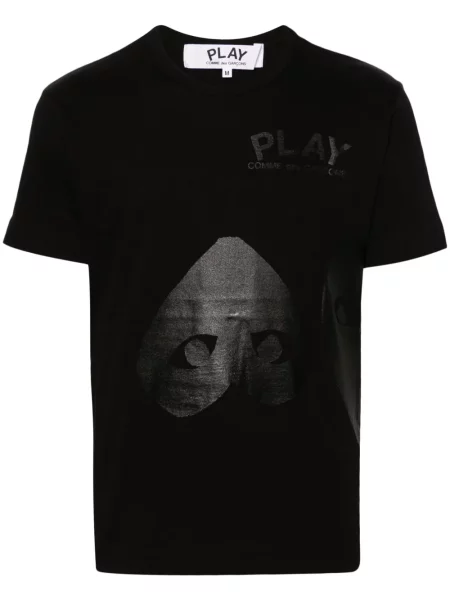 Tricou grafic Comme Des Garcons Play cu imagine negru