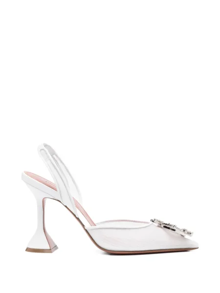 Pantofi cu toc Amina Muaddi slingback alb