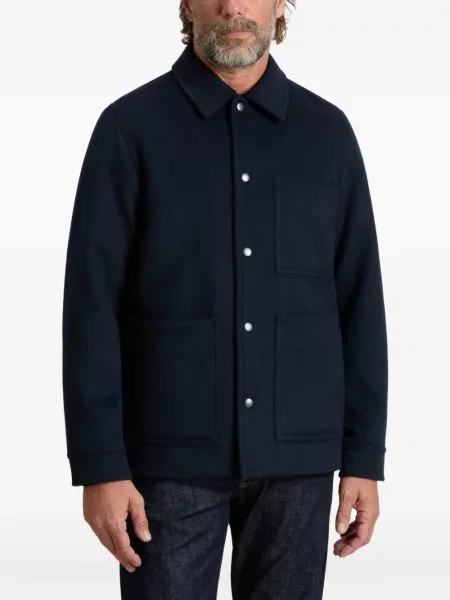 Palton Woolrich de lână albastru