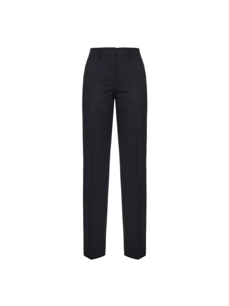 Talia spodnie Pinko casual z wysoką talią czarne