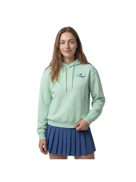 Bluza tenisowa z kapturem Siroko Newport-W Light Green zielona