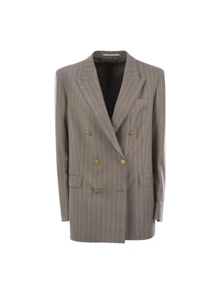 Prążkowany marynarka Tagliatore szara