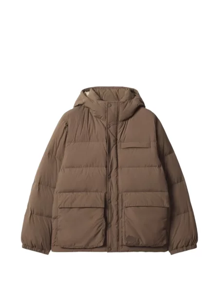 Geacă Maison Kitsune cu glugă maro