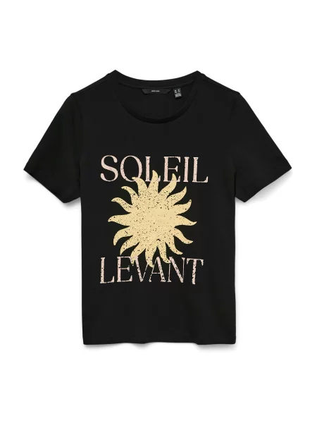 VERO MODA Tricou VMLISE OLLY pielii / galben negru