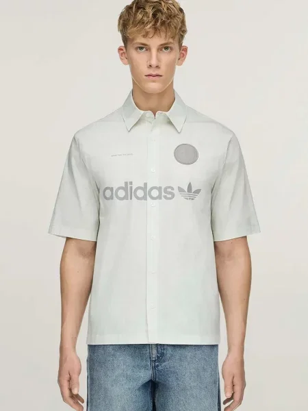Adidas Originals x SFTM koszula z bawełną biała