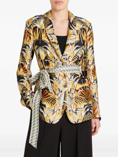 Geacă Temperley London cu imagine cu imprimeu geometric negru